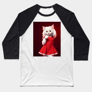 Dancing cat - Modern digital art Baseball T-Shirt